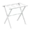 Homeroots HomeRoots 383078 Hotel White Finish Wood Folding Luggage Rack with White Straps 383078 - alternate 1